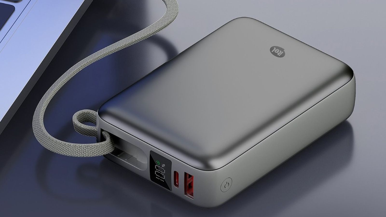 Itel Zeno power bank connected to a laptop