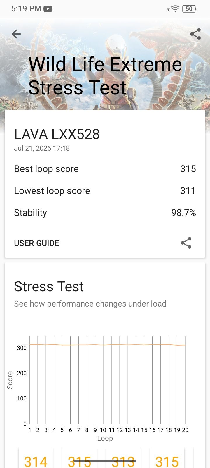 Lava Virat V1 5G 3D Mark benchmark screenshot Lava Virat V1 5G 3D Mark benchmark screenshot