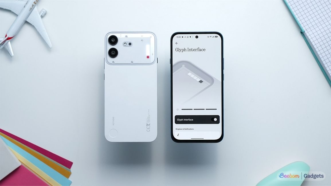 Nothing Phone 4b glyph bar setup showcase