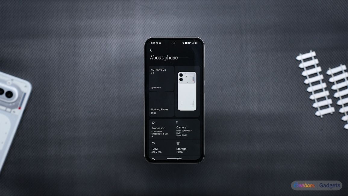 Nothing Phone (4b) software about page 