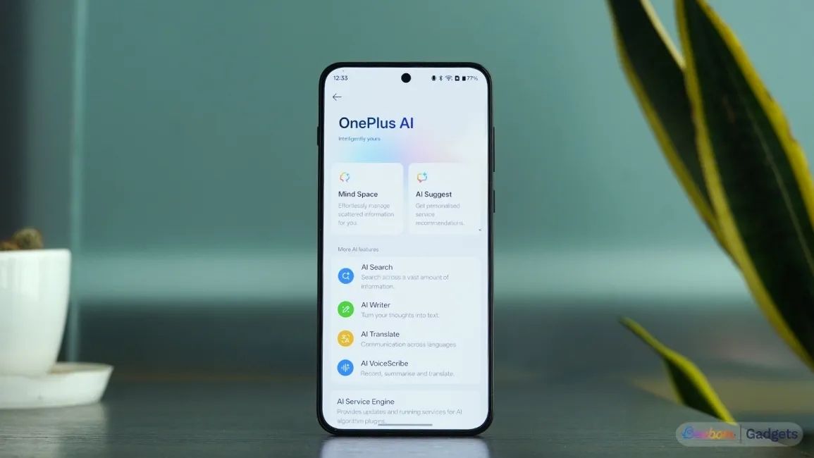 OnePlus AI Features main page in OxygenOS 