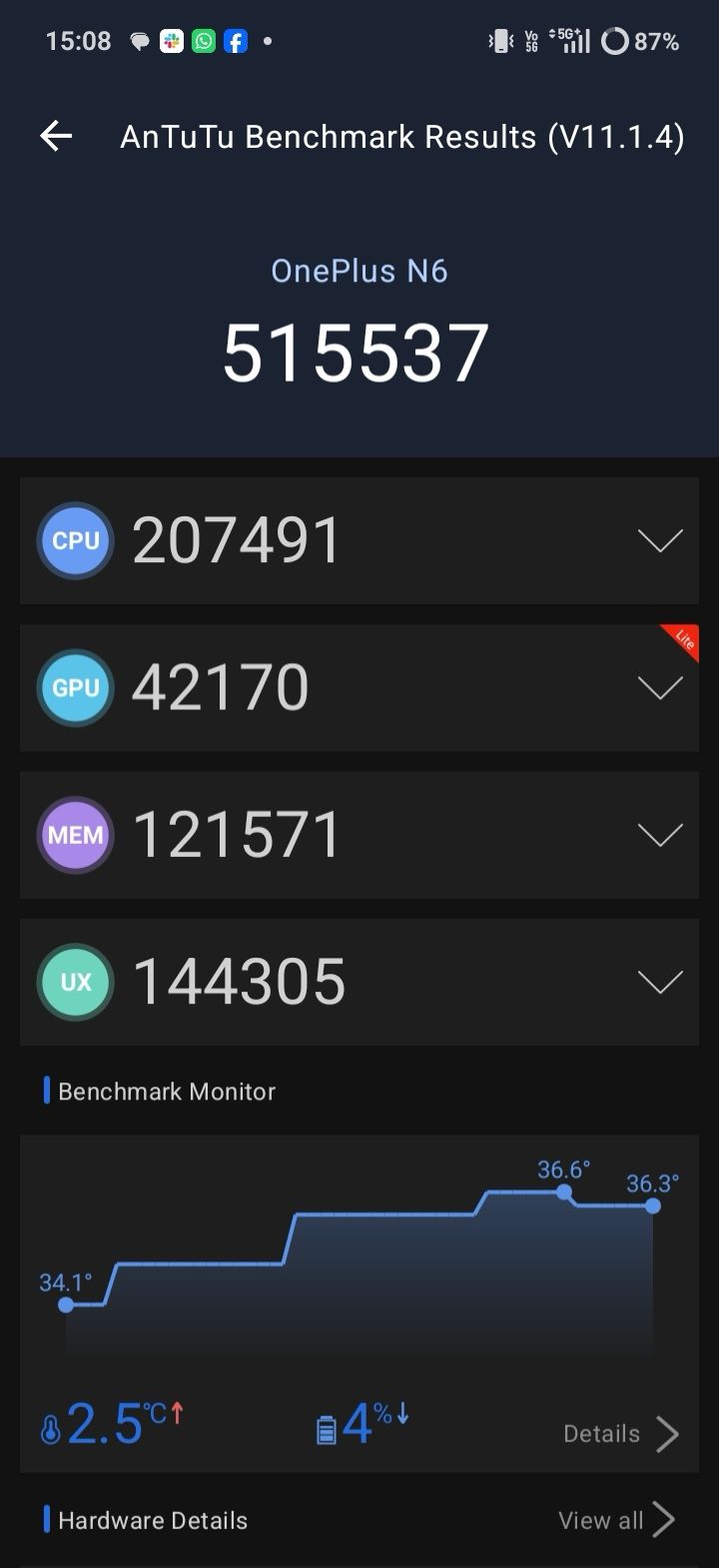 OnePlus N6 Antutu Benchmarks OnePlus N6 Antutu Benchmarks