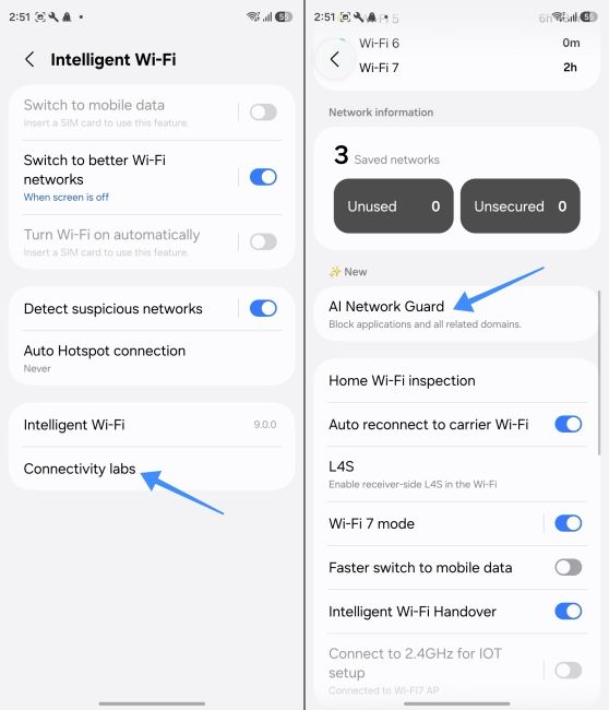 Open Connectivity labs and go to AI Network Guard 