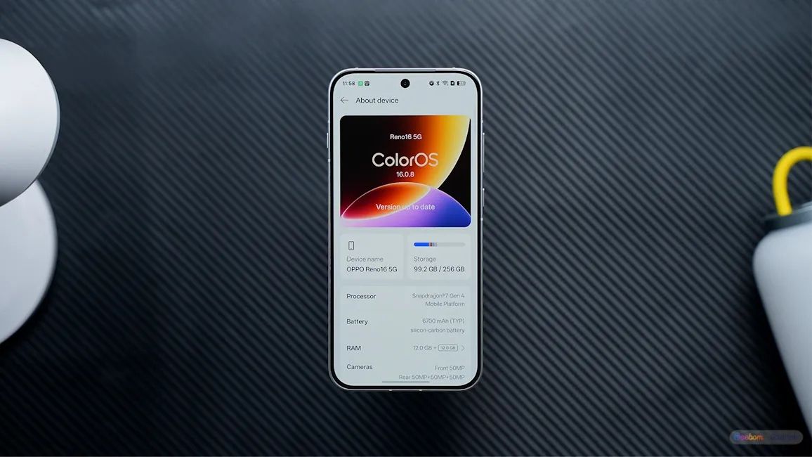 Oppo Reno 16 ColorOS 16 About Page Oppo Reno 16 ColorOS 16 About Page