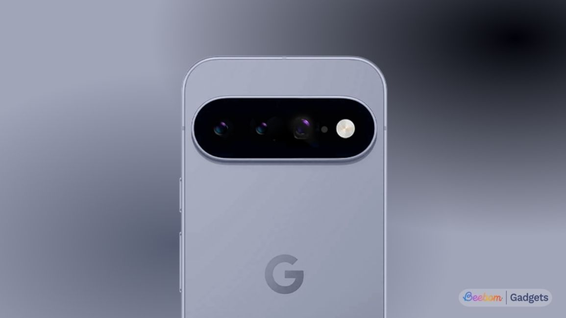 Pixel 11 Pro rendered image focusing on its camera against a grey background Pixel 11 Pro rendered image focusing on its camera against a grey background