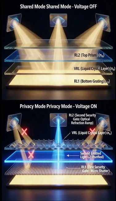 Samsung Privacy Display working illustration