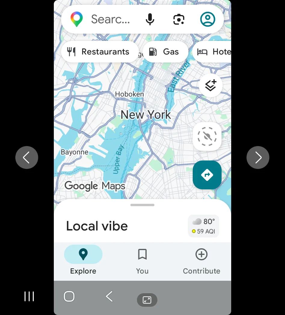 Galaxy Z Flip 8 cover screen Google Maps vertical aspect ratio Galaxy Z Flip 8 cover screen Google Maps vertical aspect ratio