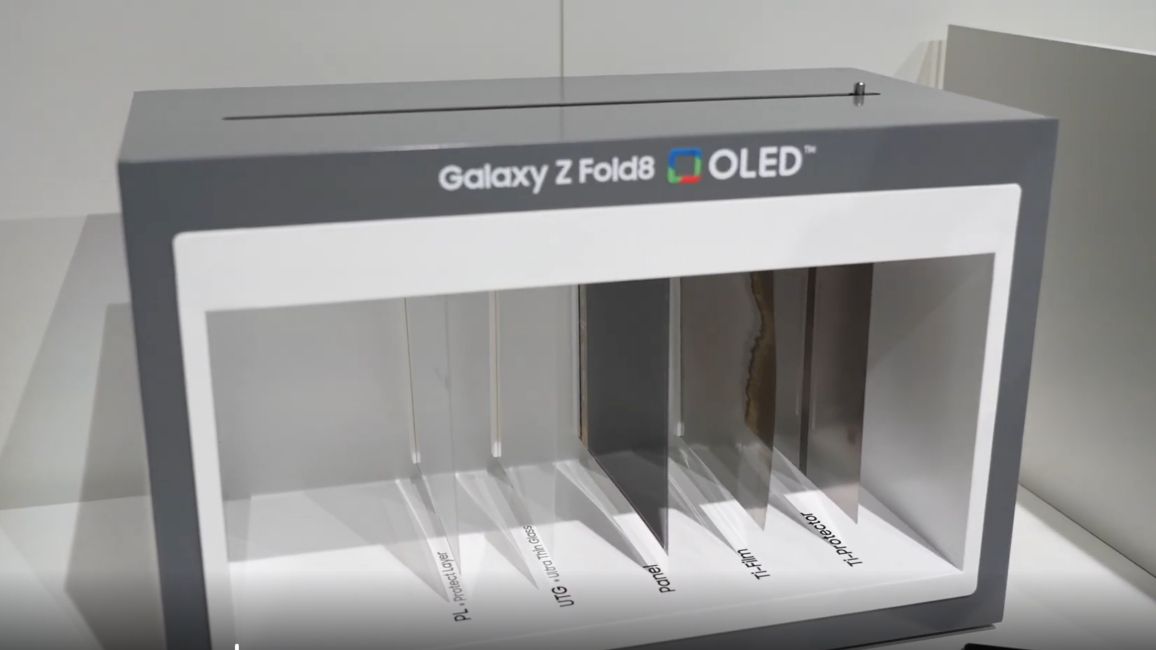 Samsung Z Fold 8 new Flex Titanium display breakdown showcasing different layers beneath the screen