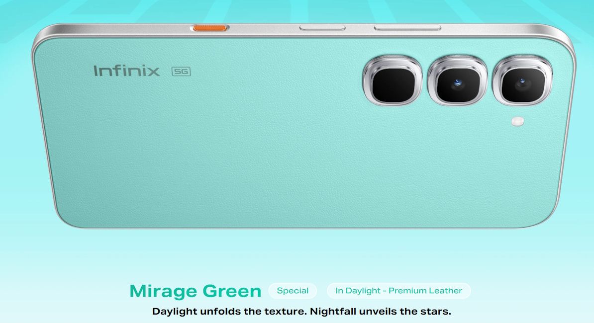 Infinix Hot 70 Pro 5G Mirage Green option 