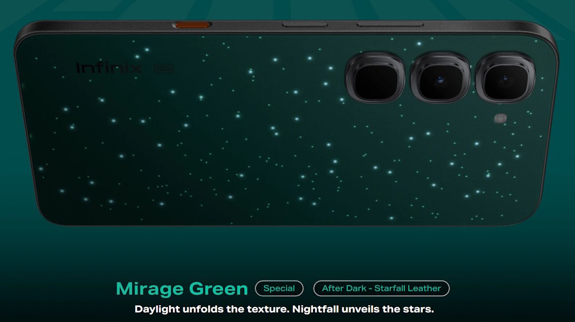 Infinix Hot 70 Pro 5G Mirage Green option 