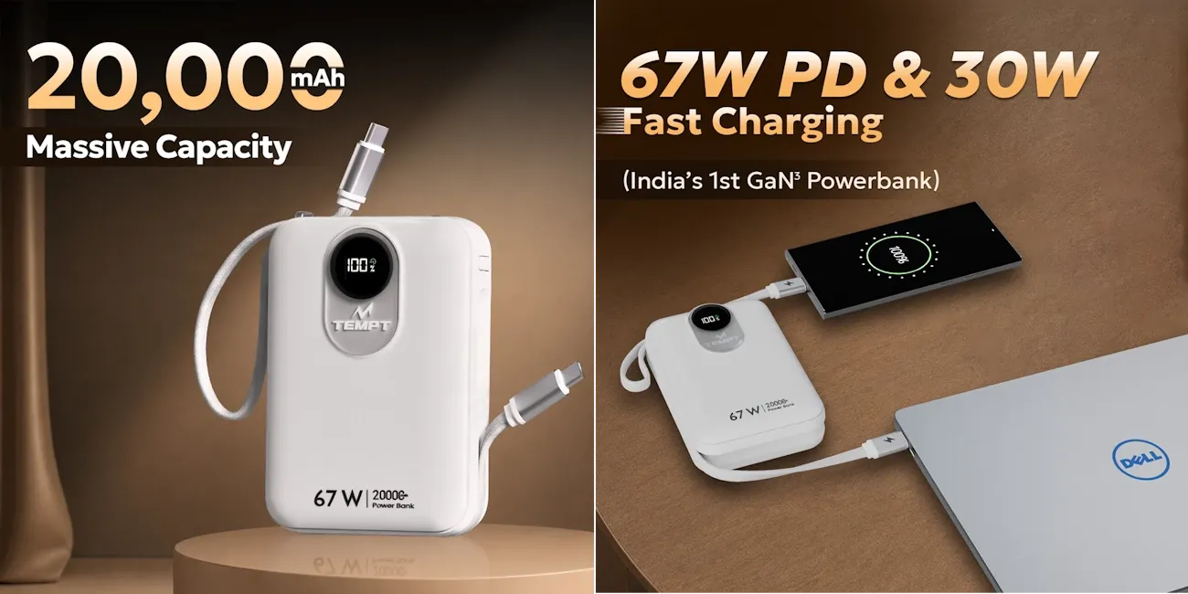 Tempt  Maestro 20,000mAh power bank specs