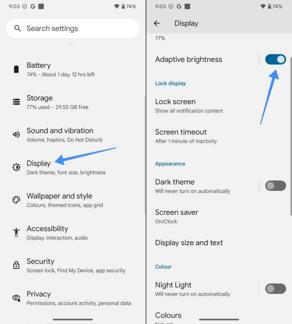 Turn on Auto brightness on iPhone Turn on Auto brightness on iPhone