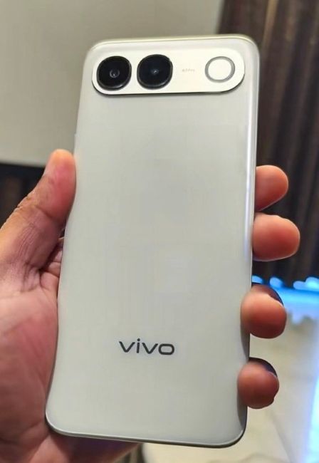 Vivo S2 smartphone in white from the back