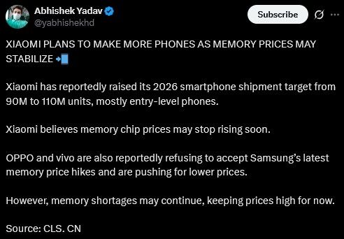 Xiaomi to make more phones information from Abhishek yadav Xiaomi to make more phones information from Abhishek yadav