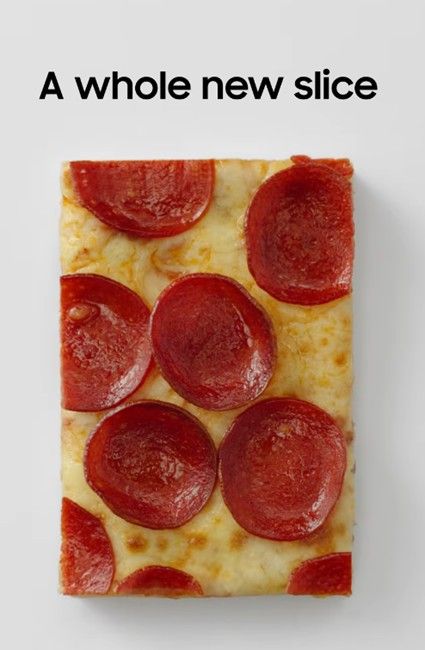 Samsung Galaxy Z Fold 8 teaser with Pizza Slice Samsung Galaxy Z Fold 8 teaser with Pizza Slice