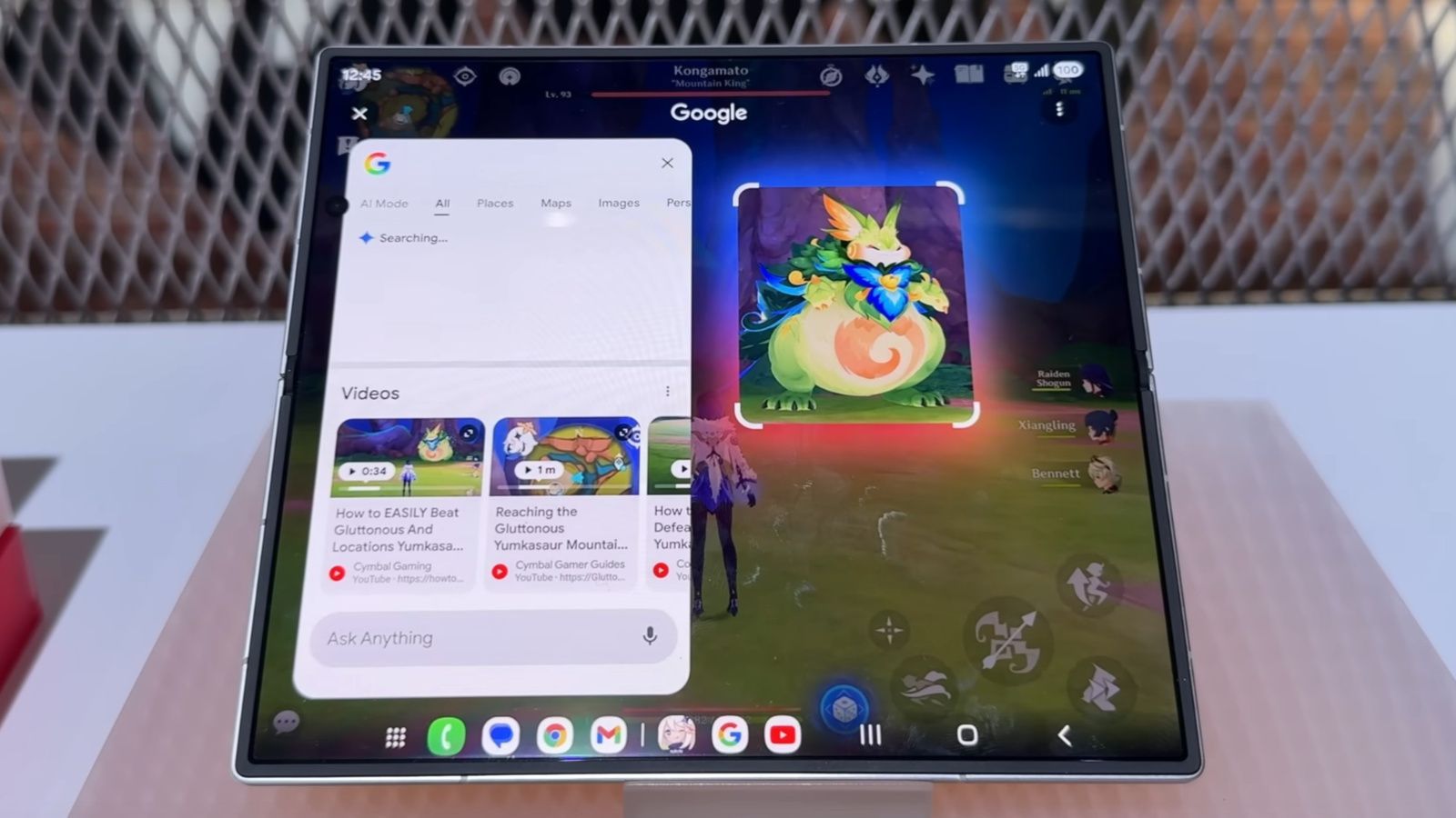 Samsung Galaxy Z Fold 7 display from the front