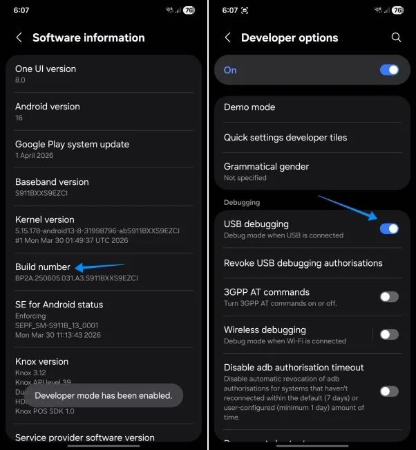 screenshot from android phone showing how to enable usb debugging screenshot from android phone showing how to enable usb debugging