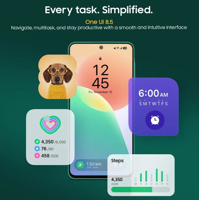Galaxy F70 Pro One UI 8.5 software showcased Galaxy F70 Pro One UI 8.5 software showcased
