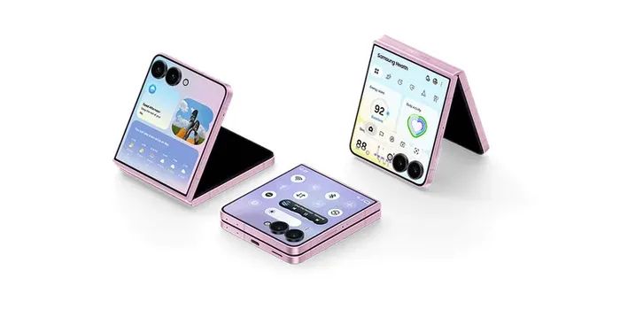 Galaxy Z Flip 8 design showcased in tent mode Galaxy Z Flip 8 design showcased in tent mode