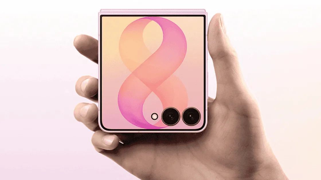 Samsung Galaxy Z Flip 8 design and cover screen showcased in pink