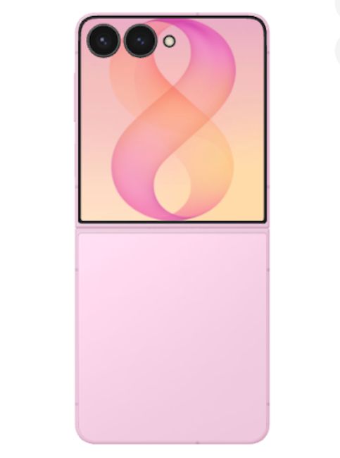 Samsung Galaxy Z Flip 8 pink front and back design showcased