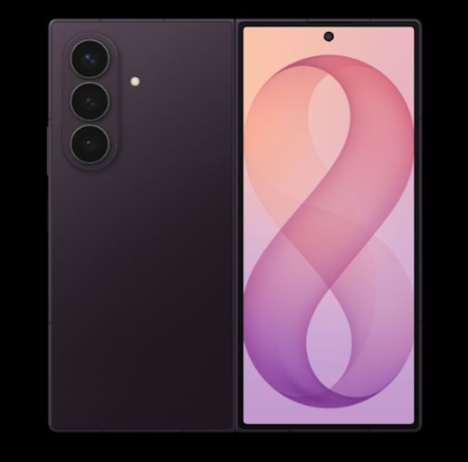 Samsung Galaxy Z Fold 8 Ultra brown front and back design showcased