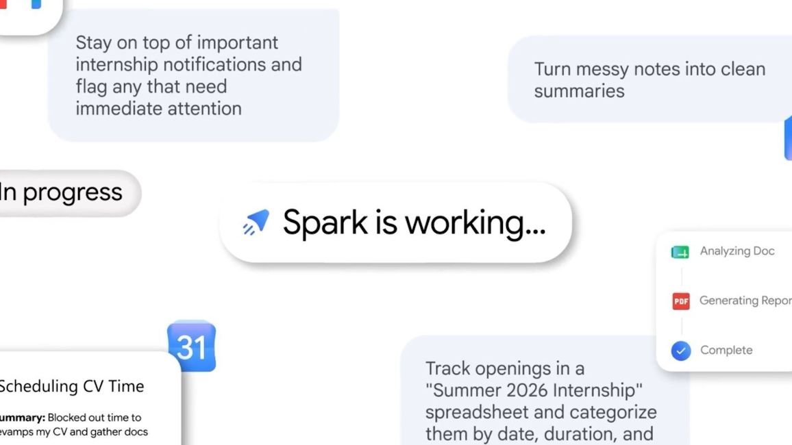 Google Gemini Spark features and tasks showcased in official banner image