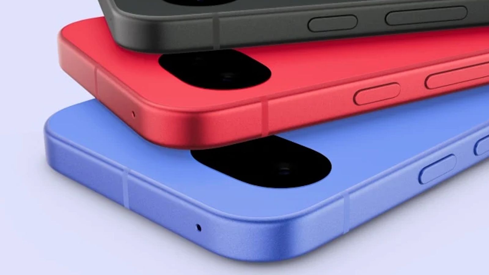 Google Pixel 10a blue, red and black colourways and design showcased Google Pixel 10a blue, red and black colourways and design showcased