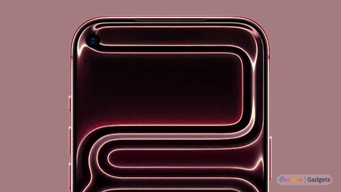 iPhone 18 Pro Concept Display Design against a maroon background