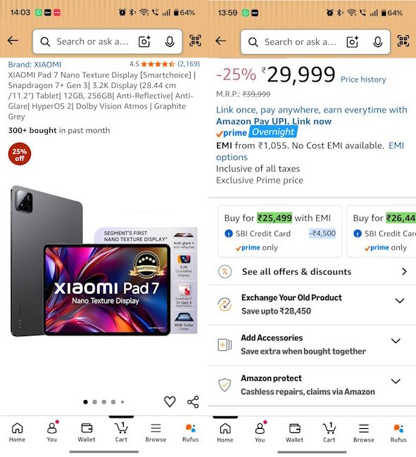 Xiaomi Pad 7 Amazon Prime Day sale deal 2026