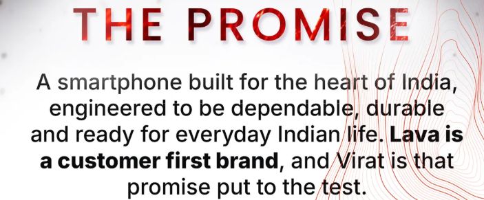 Lava Virat launch teaser text