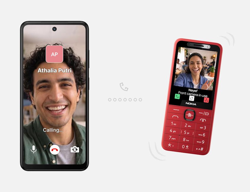 Nokia 215 4G video calling feature showcased