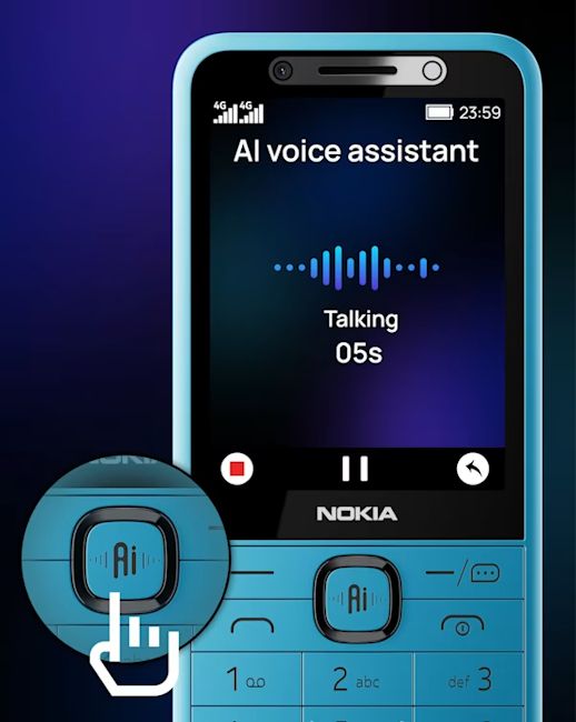 Nokia 235 4G 2nd Edition AI Voice Assistant feature showcased