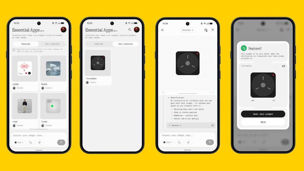 Nothing Essential Apps beta dedicated mobile app interface showcased Nothing Essential Apps beta dedicated mobile app interface showcased