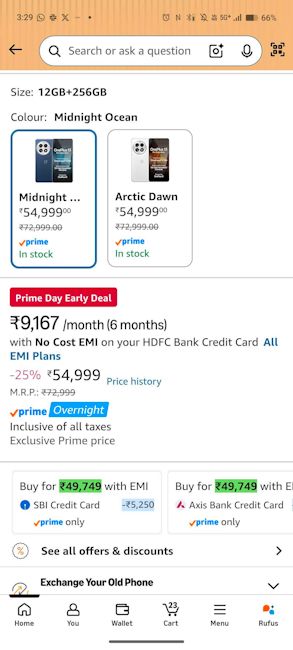 OnePlus 13 Amazon Prime Day Deal screenshot OnePlus 13 Amazon Prime Day Deal screenshot