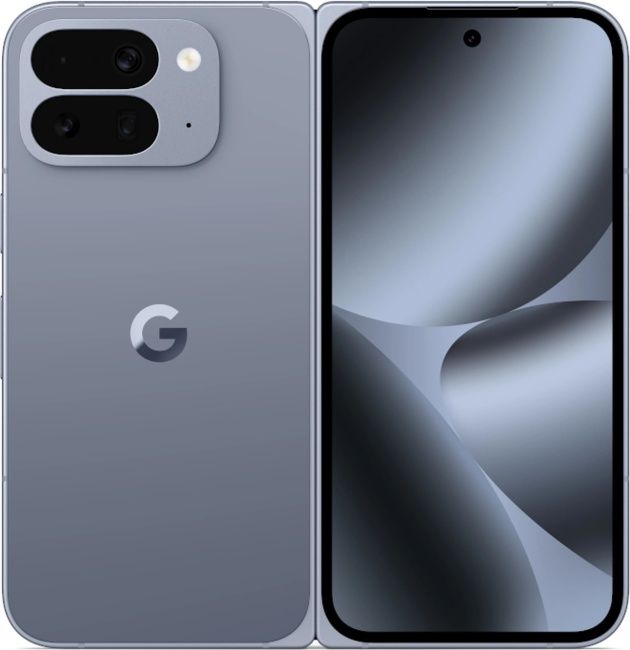 front and back side view of Pixel 10 Pro Fold