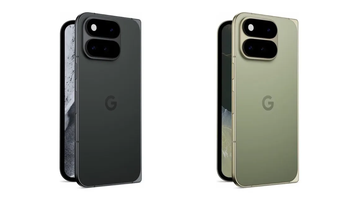 Pixel 11 Pro Fold leaked design and colours showcasing the back design Pixel 11 Pro Fold leaked design and colours showcasing the back design