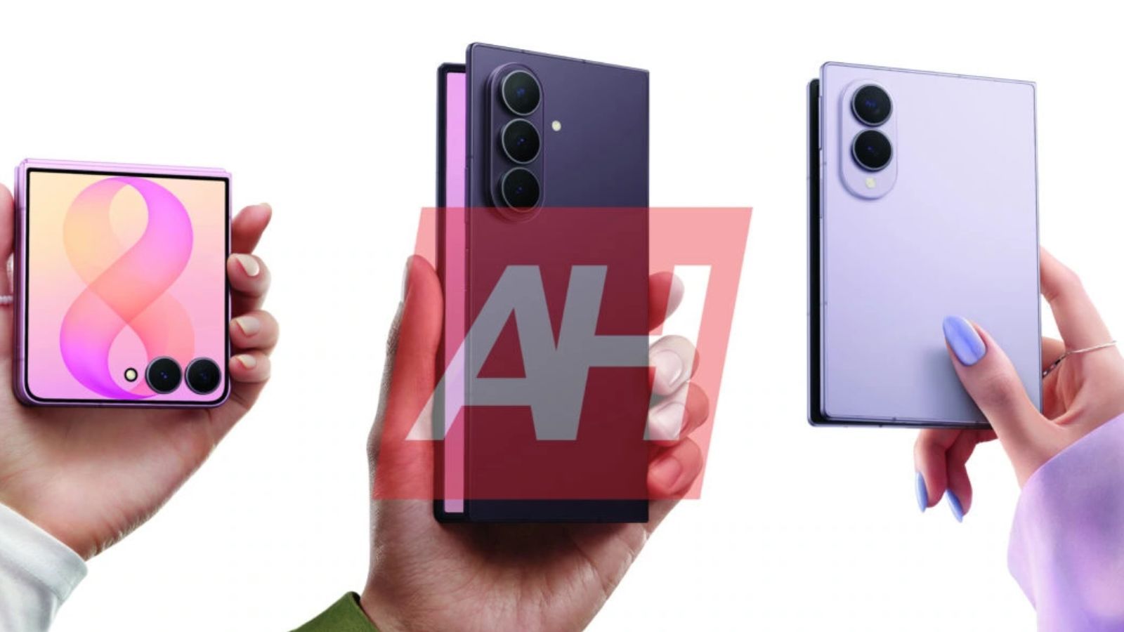 Samsung Galaxy Z Fold 8, Z Fold 8 Ultra, Z Flip 8 promo image leak