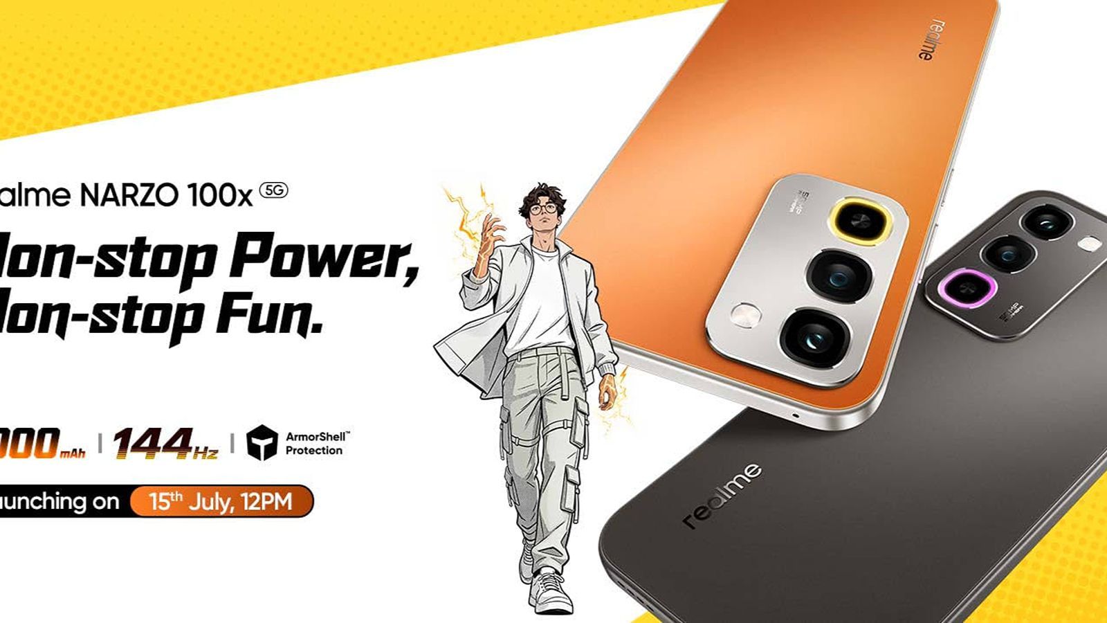 Realme Narzo 100x 5G smartphone launch date banner