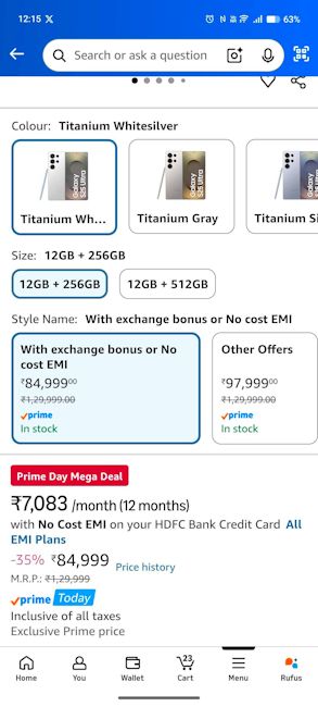Samsung Galaxy S25 Ultra Amazon Prime Day Sale deal