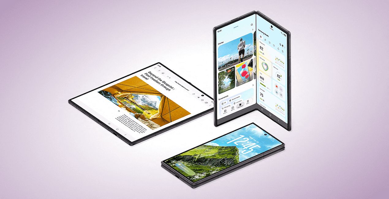 Samsung Galaxy Z Fold 8 Ultra display showcased from multiple angles