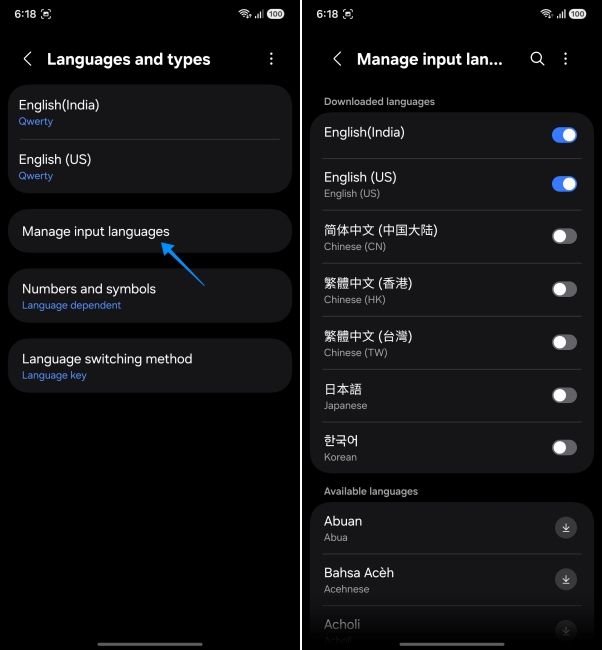screenshot from an android phone showing how to add language to samsung keyboard screenshot from an android phone showing how to add language to samsung keyboard