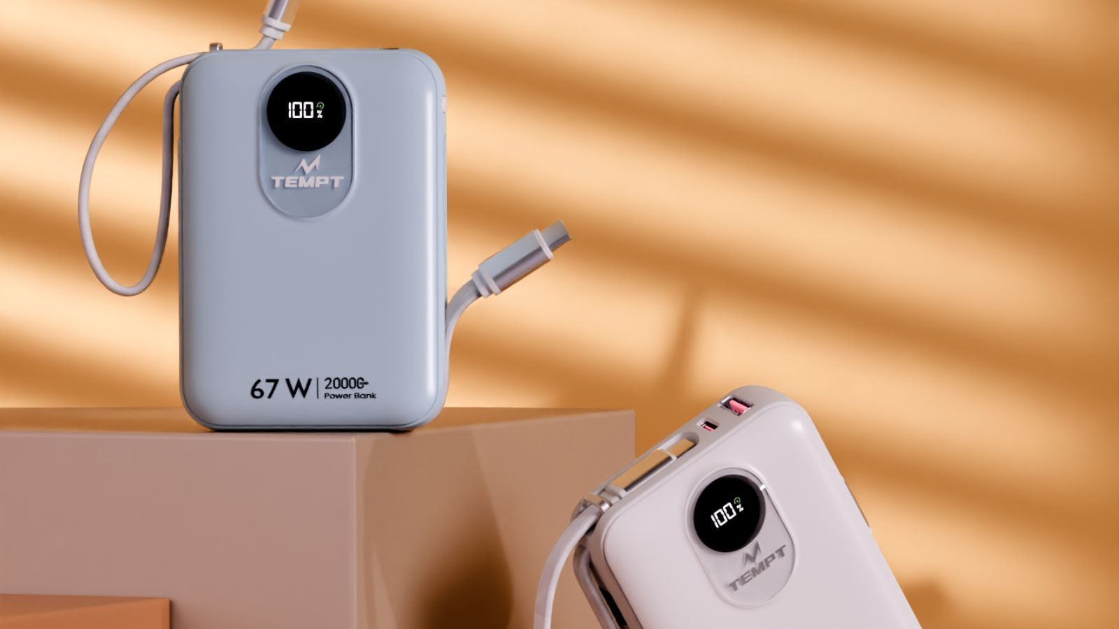 Tempt Maestro Launched as India's First 20,000mAh 67W GaN³ Power Bank with Built-in Cables thumbnail Tempt Maestro Launched as India's First 20,000mAh 67W GaN³ Power Bank with Built-in Cables thumbnail