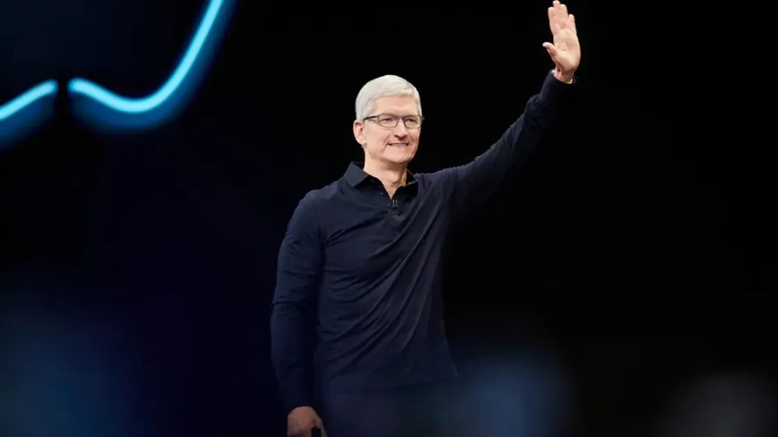 Tim Cook addressing the audience at an event