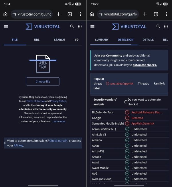 virustotal flagging malicious android apk virustotal flagging malicious android apk