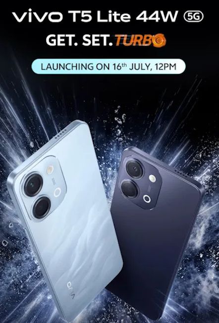 Vivo T5 Lite 44W 5G India launch date banner image
