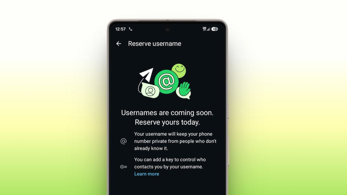image showing whatsapp username prompt on android