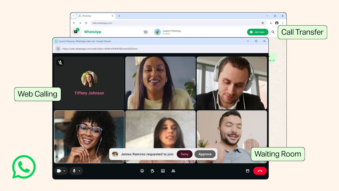 WhatsApp web calling and other features showcased in an official banner image