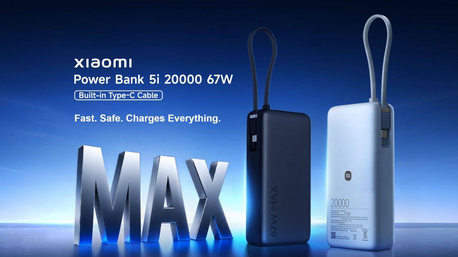 Xiaomi Power Bank 5i 20,000mAh 67W launched in India