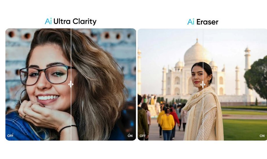Realme 16x AI features AI Ultra Clarity and AI eraser in action